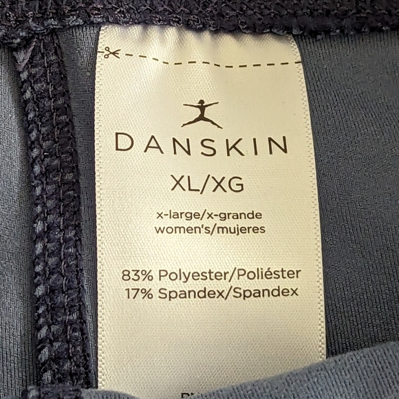 Danskin Leggings Womens Sz XL (16) Blue Super Soft Side Pockets Moisture Wicking - Picture 11 of 15